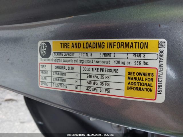 3GKALMEV7JL319461 GMC Terrain Sle