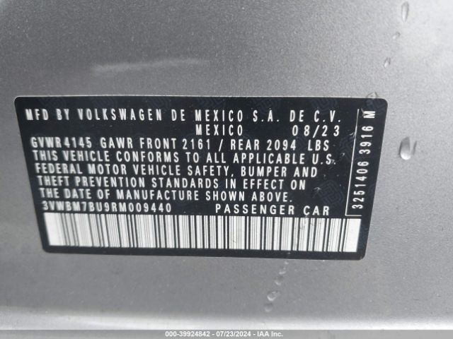 3VWBM7BU9RM009440 Volkswagen Jetta 1.5t Sport
