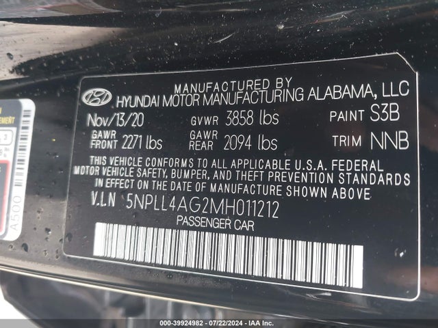 Hyundai ELANTRA SE 2021 5NPLL4AG2MH011212 Image 9