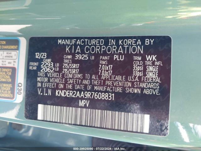 KNDER2AA9R7608831 KIA SELTOS EX