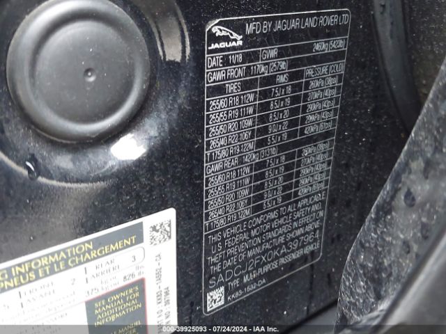 SADCJ2FX0KA397964 Jaguar F-pace 25t Premium
