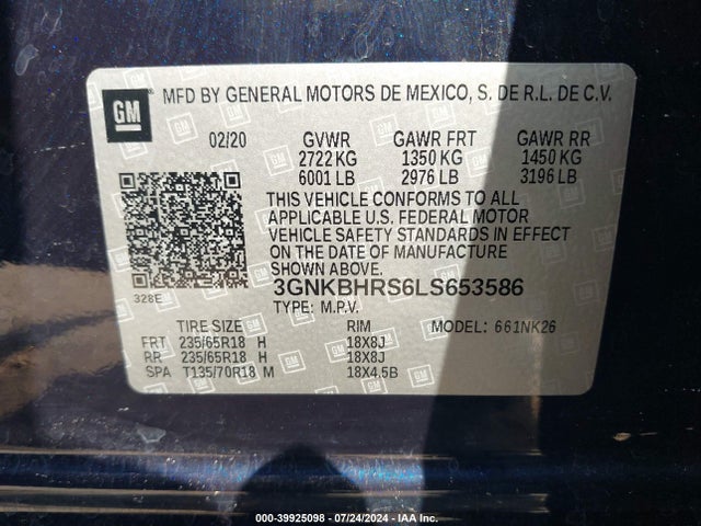 Chevrolet Blazer Awd 2lt 2020 3GNKBHRS6LS653586 Image 9