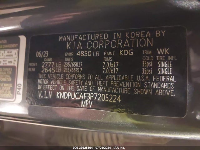 KIA Sportage Lx 2023 KNDPUCAF3P7205224 Image 9