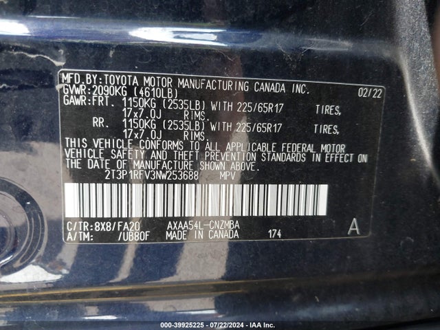 Toyota Rav4 Xle 2022 2T3P1RFV3NW253688 Image 9