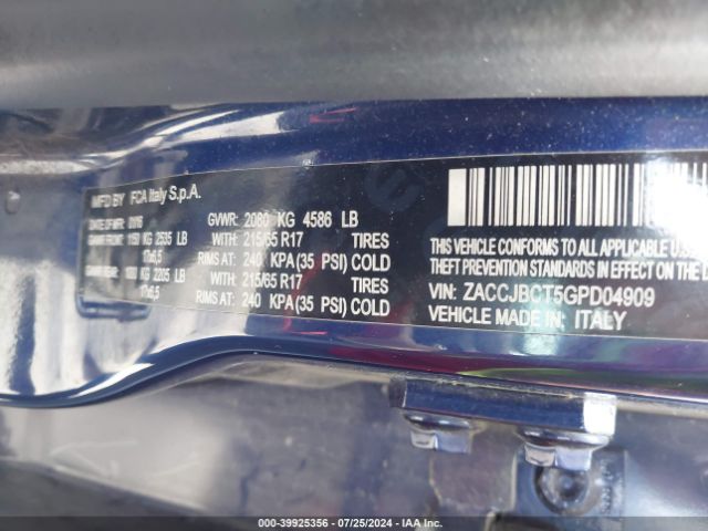 ZACCJBCT5GPD04909 Jeep Renegade Trailhawk