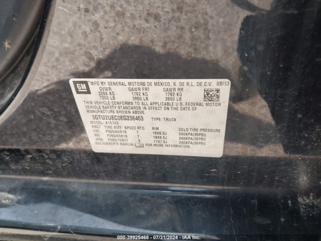 3GTU2UEC0EG236463 GMC Sierra 1500 Sle