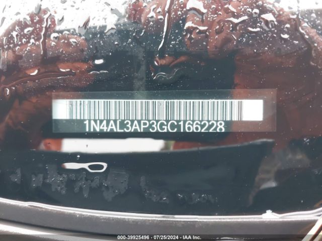1N4AL3AP3GC166228 Nissan Altima 2.5/2.5 S/2.5 Sl/2.5 Sr/2.5 Sv