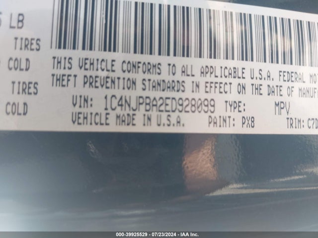 Jeep Patriot Altitude 2014 1C4NJPBA2ED928099 Image 9