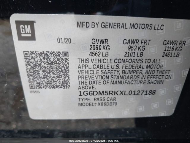 1G6DM5RKXL0127188 Cadillac CT5 LUXURY
