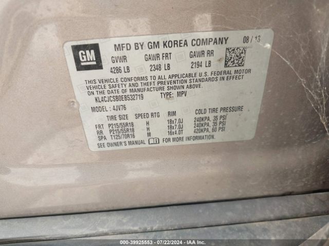 KL4CJCSB0EB532719 Buick Encore Leather