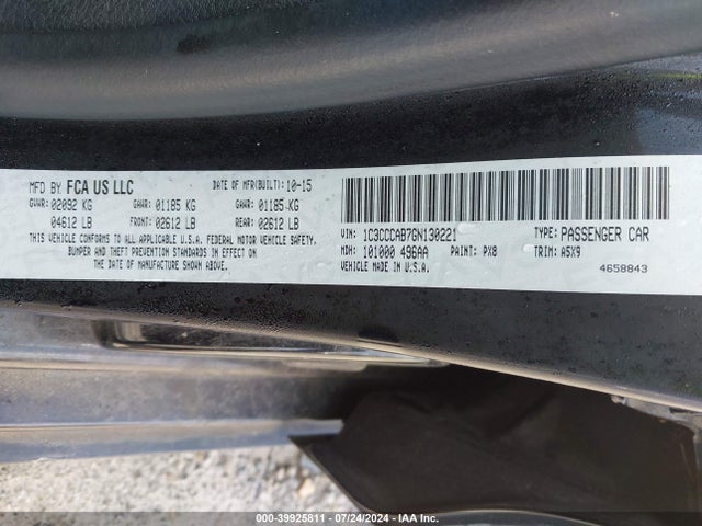 1C3CCCAB7GN130221 Chrysler 200 Limited