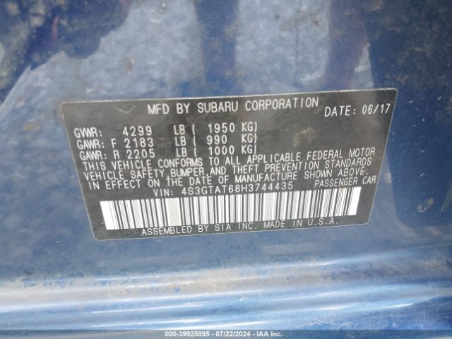 4S3GTAT68H3744435 Subaru Impreza 2.0i Limited
