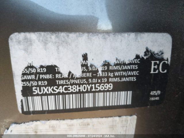 5UXKS4C38H0Y15699 BMW X5 Xdrive35d