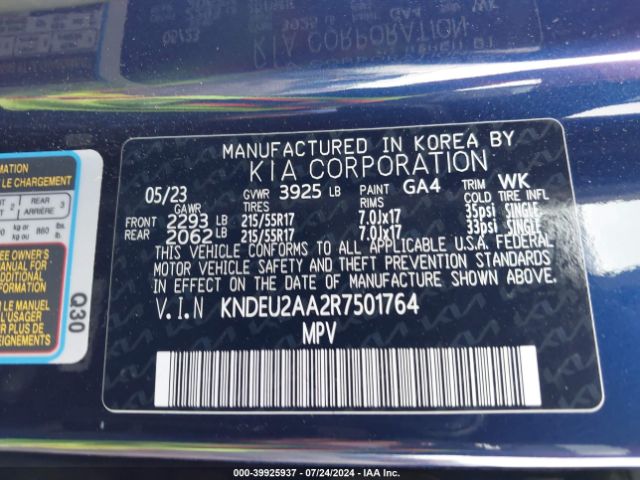 KNDEU2AA2R7501764 KIA SELTOS S