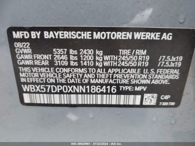 2022 BMW X3 WBX57DP0XNN186416 Photo 8