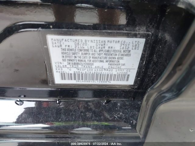 3N1AB8BV2LY288896 Nissan Sentra S Xtronic Cvt