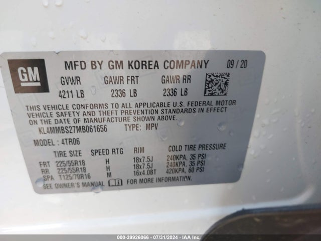 KL4MMBS27MB061656 Buick Encore Gx Fwd Preferred