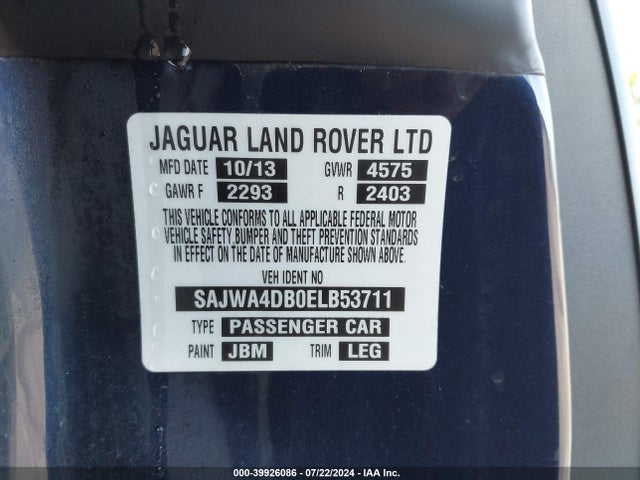 SAJWA4DB0ELB53711 Jaguar Xk Touring