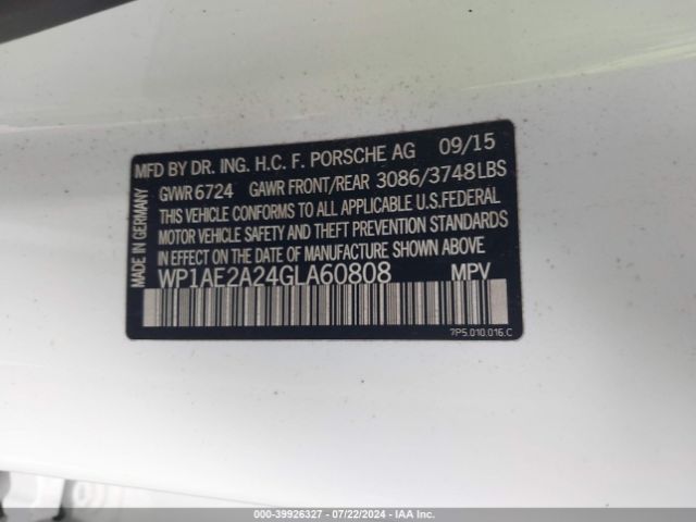 WP1AE2A24GLA60808 Porsche Cayenne E-hybrid S