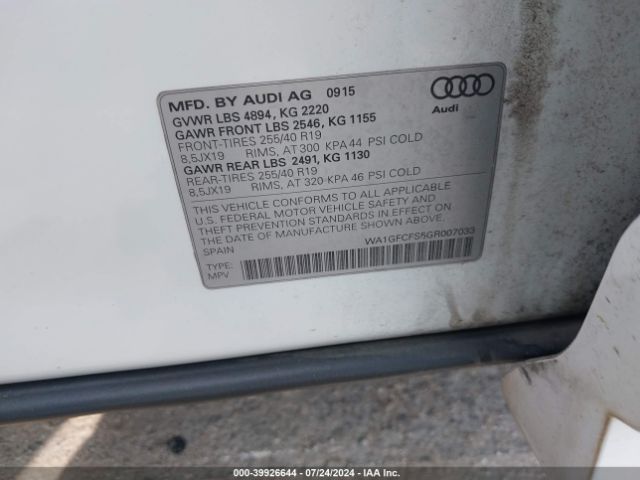 WA1GFCFS5GR007033 Audi Q3 2.0t Premium Plus
