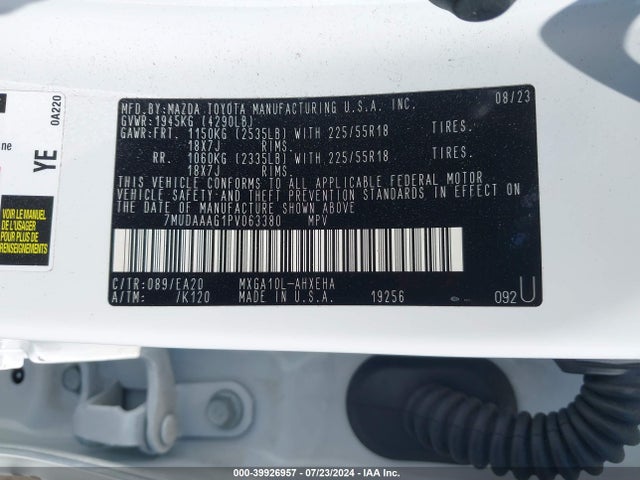 Toyota Corolla Cross Xle 2023 7MUDAAAG1PV063380 Image 9