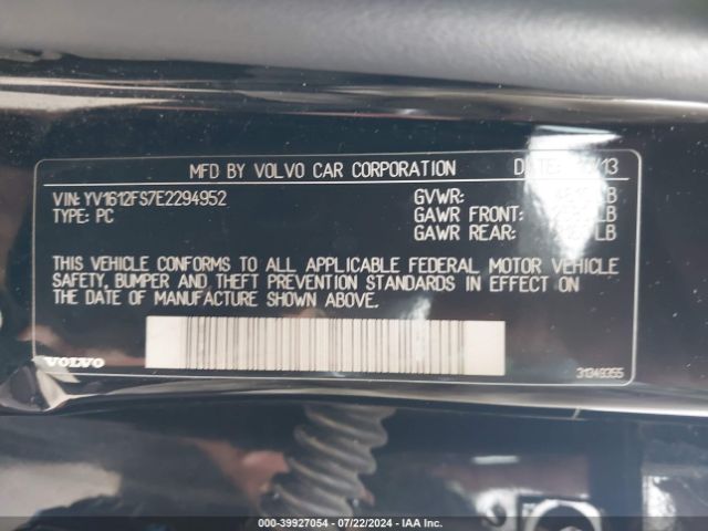 YV1612FS7E2294952 Volvo S60 T5/t5 Platinum/t5 Premier/t5 Premier Plus