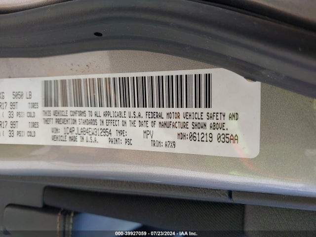 1C4PJLAB4EW312954 Jeep Cherokee Sport