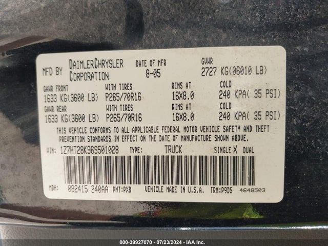 2006 MITSUBISHI RAIDER 1Z7HT28K96S501028 Photo 8