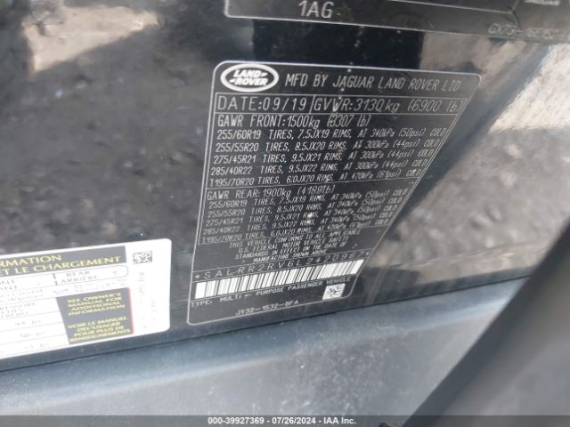 SALRR2RV6L2420967 Land Rover Discovery Hse