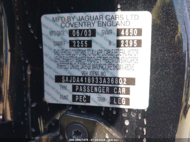 2003 JAGUAR XKR SAJDA41B933A36802 Photo 8
