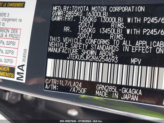 Toyota 4runner Limited 2024 JTEKU5JR2R6254693 Image 9