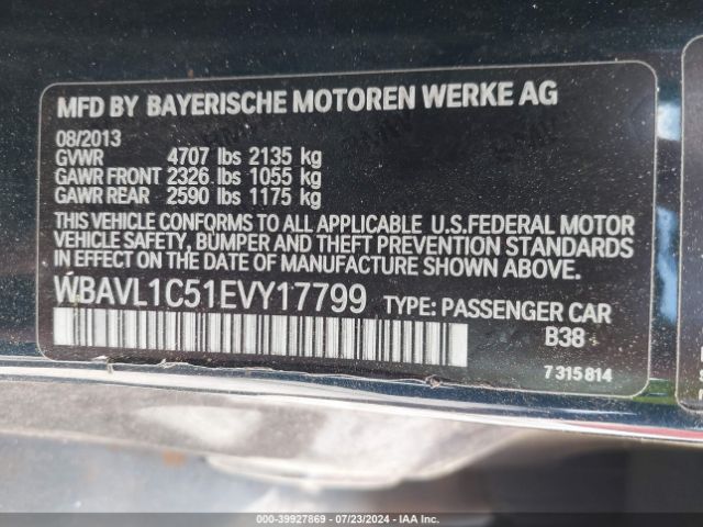 WBAVL1C51EVY17799 BMW X1 Xdrive28i