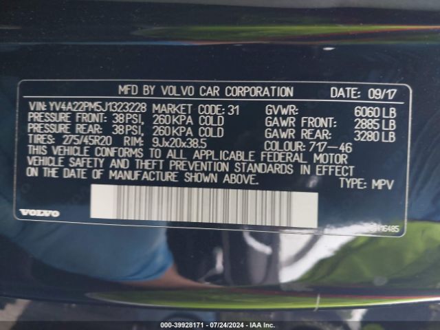 2018 VOLVO XC90 YV4A22PM5J1323228 Photo 8