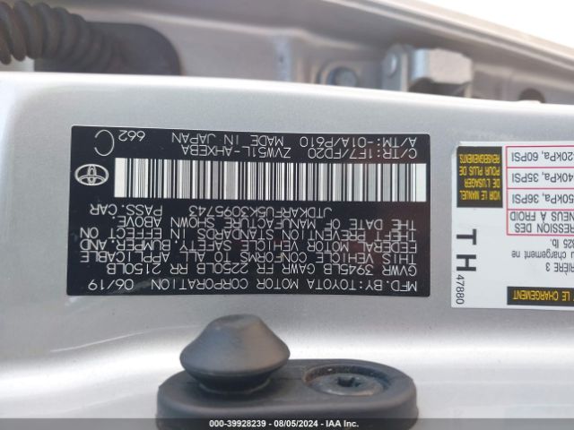 Toyota Prius Le 2019 JTDKARFU5K3095743 Image 9
