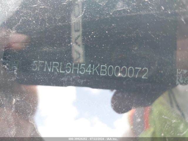 5FNRL6H54KB000072 Honda ODYSSEY EX
