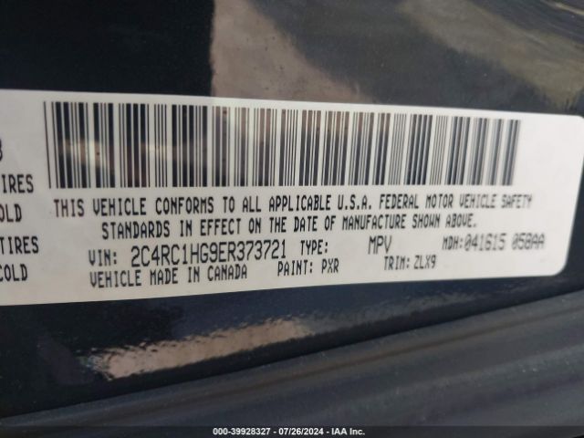 2C4RC1HG9ER373721 Chrysler Town & Country S