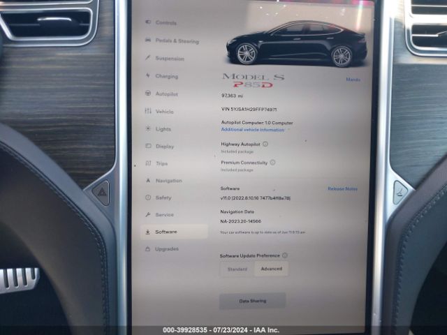 5YJSA1H29FFP74971 Tesla Model S 70d/85d/p85d