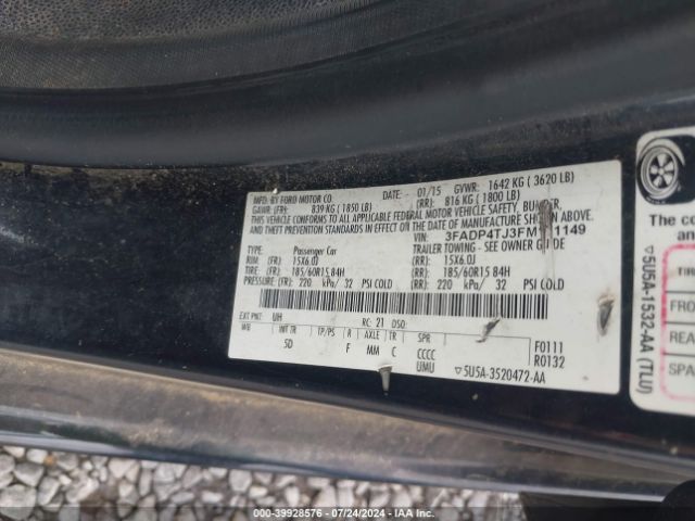 3FADP4TJ3FM171149 Ford FIESTA S