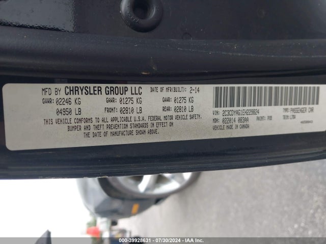 Dodge Challenger Sxt 2014 2C3CDYAG1EH229824 Image 9