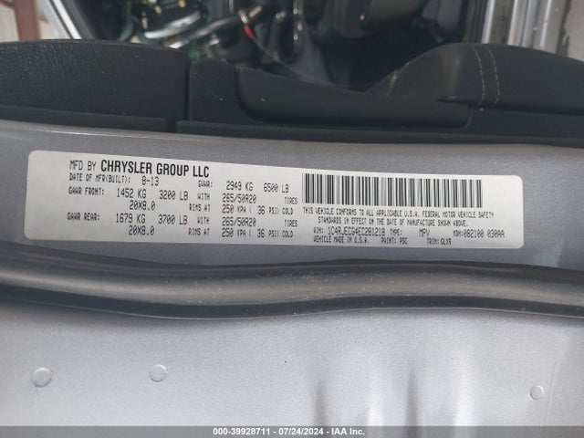 1C4RJECG4EC281218 Jeep Grand Cherokee Overland
