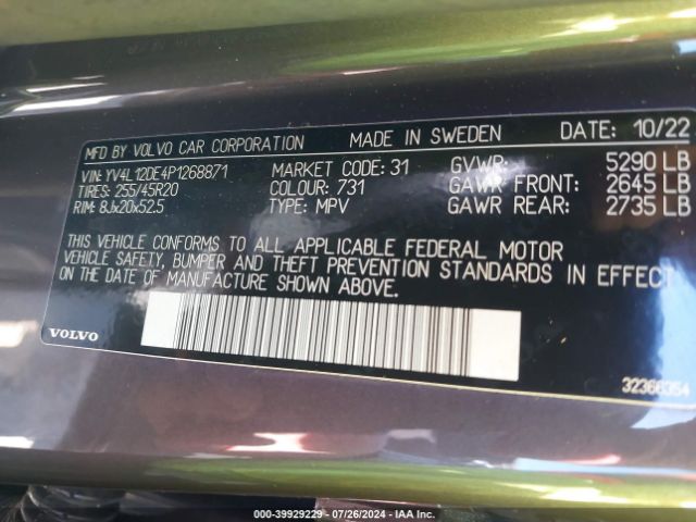 YV4L12DE4P1268871 Volvo Xc60 B5 Plus Bright Theme