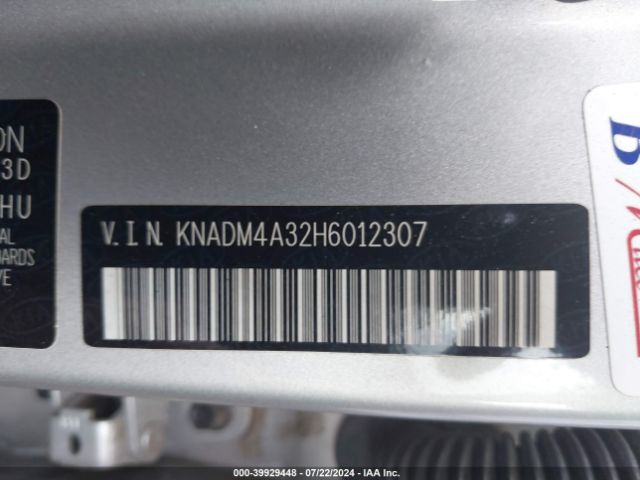 KNADM4A32H6012307 KIA RIO LX