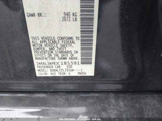Nissan Altima 2.5 Sl 2018 1N4AL3AP8JC185591 Image 9