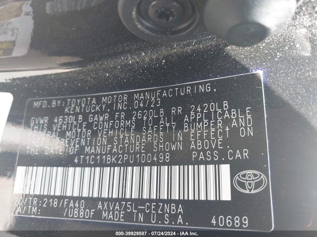 Toyota CAMRY LE 2023 4T1C11BK2PU100498 Image 9