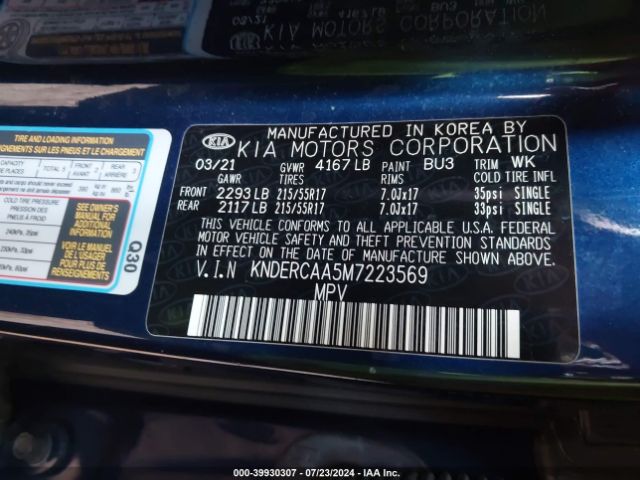 KNDERCAA5M7223569 KIA SELTOS EX