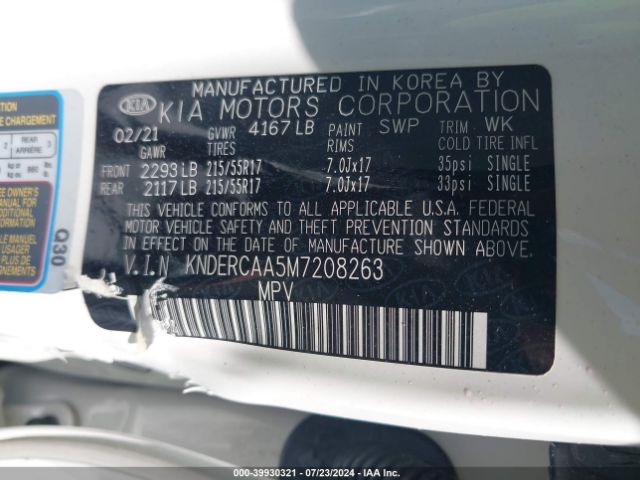 KNDERCAA5M7208263 KIA SELTOS EX