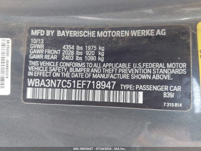 WBA3N7C51EF718947 BMW 428i