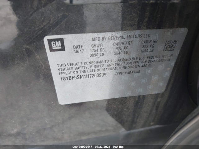 Chevrolet Cruze Premier Auto 2017 1G1BF5SM1H7263999 Image 9