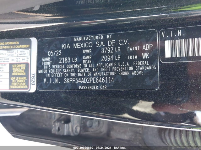 KIA Forte Gt-line 2023 3KPF54AD2PE646114 Image 9