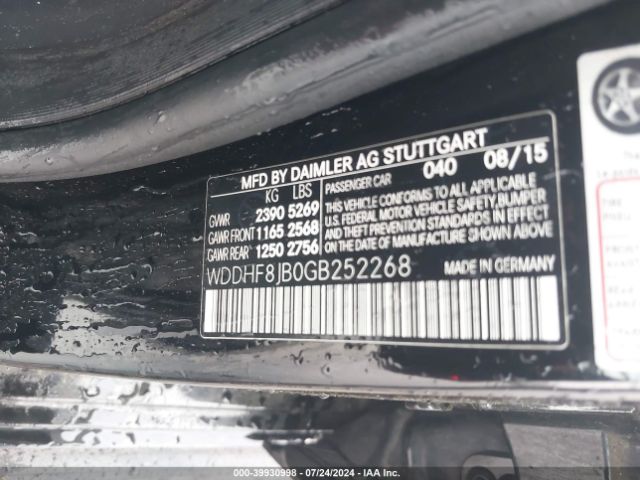 WDDHF8JB0GB252268 Mercedes-Benz E 350 4matic